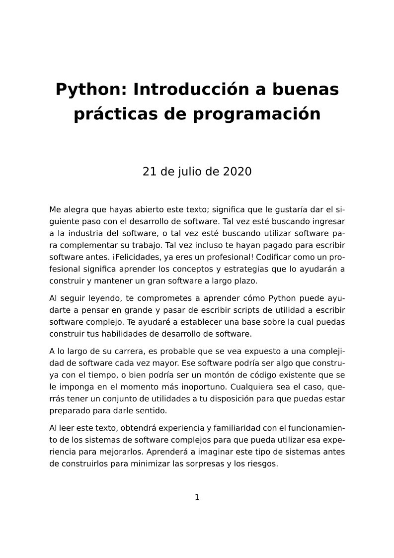 Imágen de pdf Python: Introducción a buenas prácticas de programación
